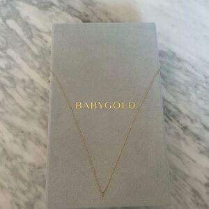 14K gold diamond pave letter necklace